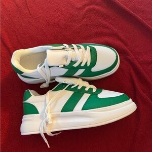 NWOT Women’s Green and White Sneakers
